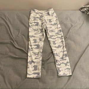 White Camo Capri Leggings
